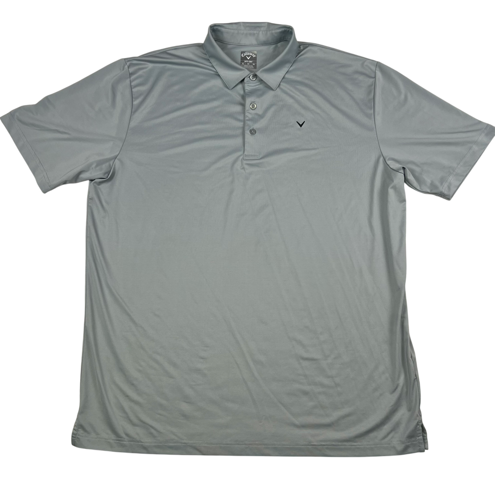Callaway Polo Shirt Mens XL Opti-Dri Performance Golf Gray Short Sleeve